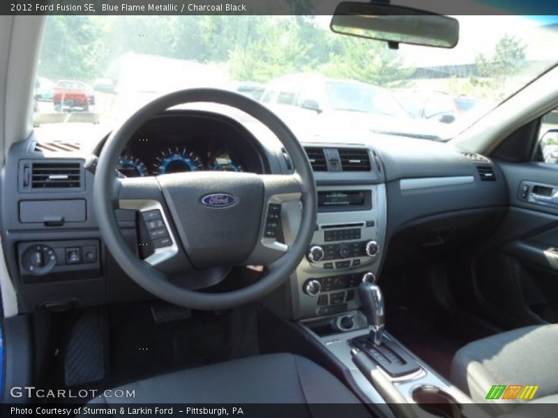 Blue Flame Metallic / Charcoal Black 2012 Ford Fusion SE