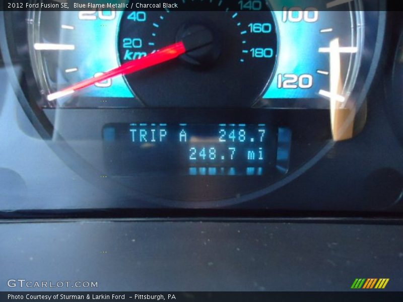 Blue Flame Metallic / Charcoal Black 2012 Ford Fusion SE