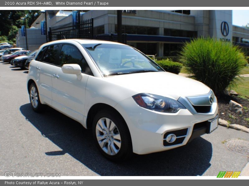 White Diamond Pearl / Taupe 2010 Acura RDX SH-AWD