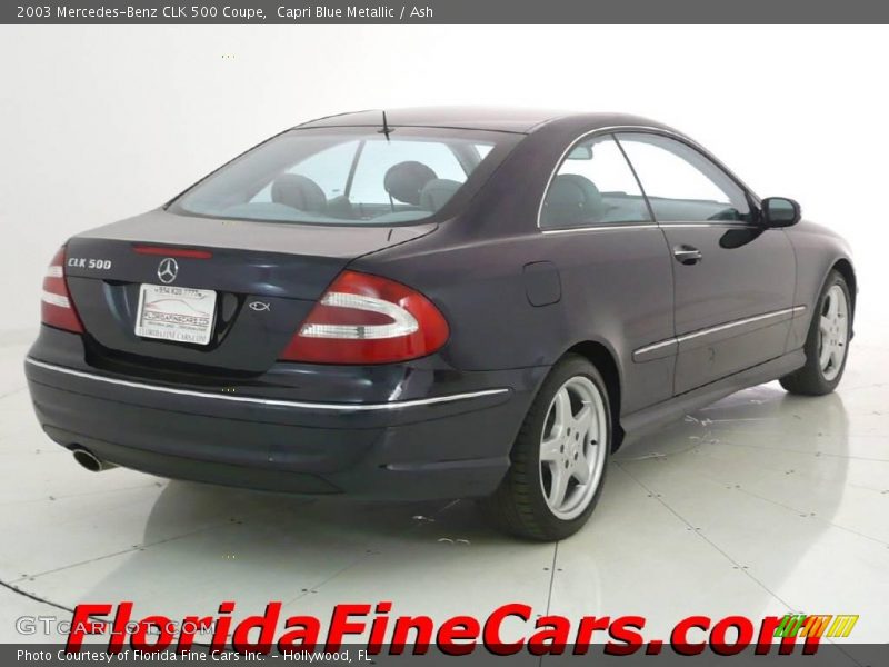 Capri Blue Metallic / Ash 2003 Mercedes-Benz CLK 500 Coupe