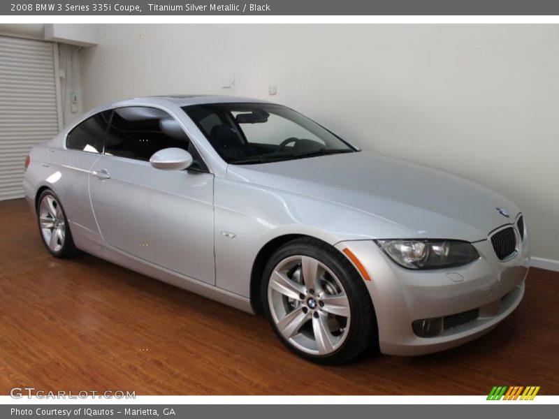 Titanium Silver Metallic / Black 2008 BMW 3 Series 335i Coupe
