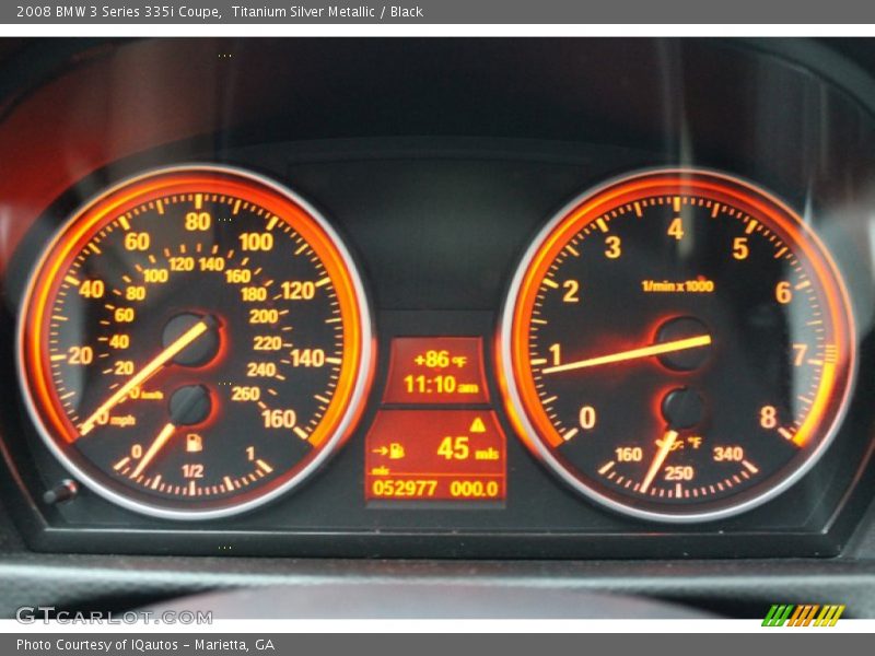 Titanium Silver Metallic / Black 2008 BMW 3 Series 335i Coupe