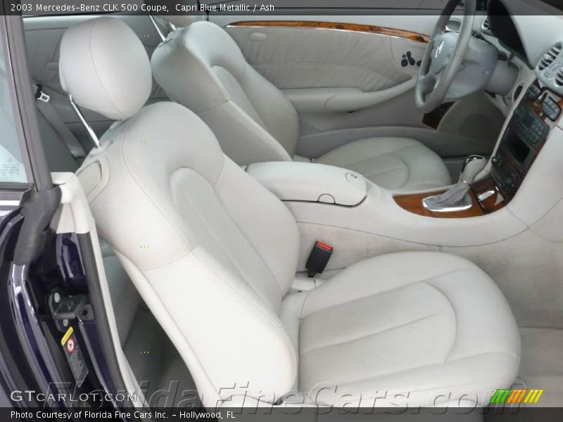 Capri Blue Metallic / Ash 2003 Mercedes-Benz CLK 500 Coupe