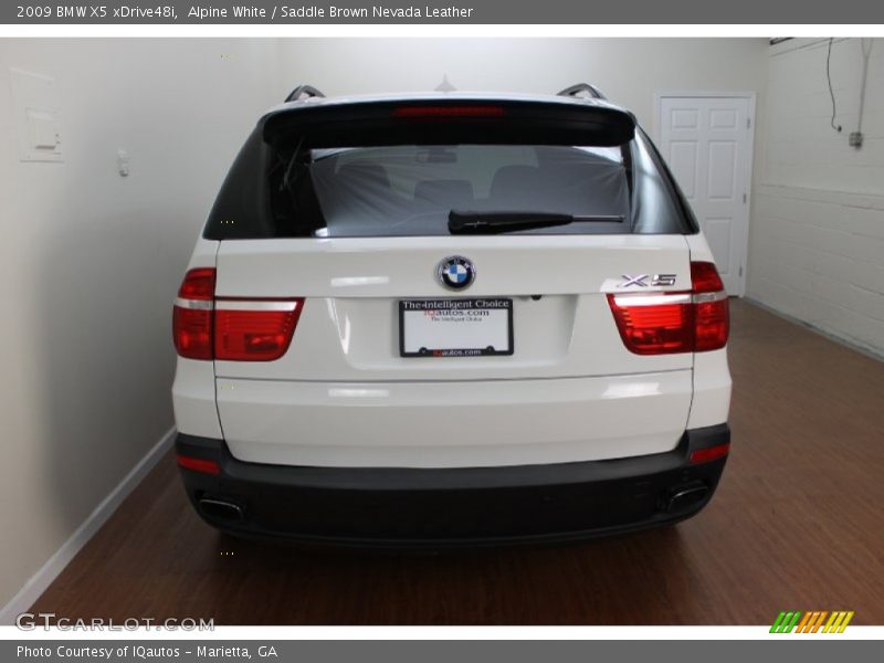 Alpine White / Saddle Brown Nevada Leather 2009 BMW X5 xDrive48i