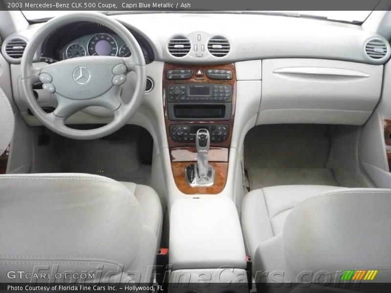 Capri Blue Metallic / Ash 2003 Mercedes-Benz CLK 500 Coupe