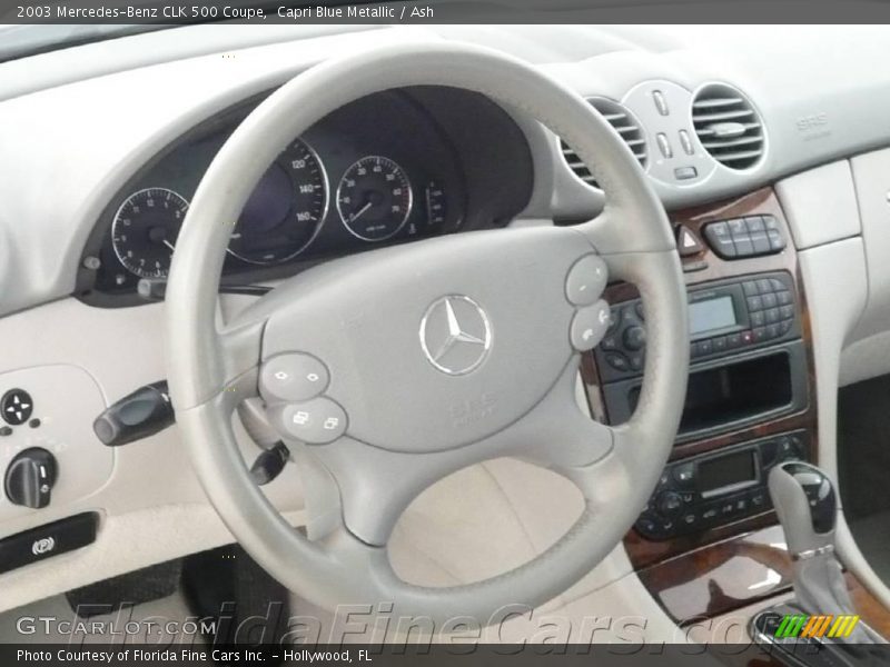 Capri Blue Metallic / Ash 2003 Mercedes-Benz CLK 500 Coupe