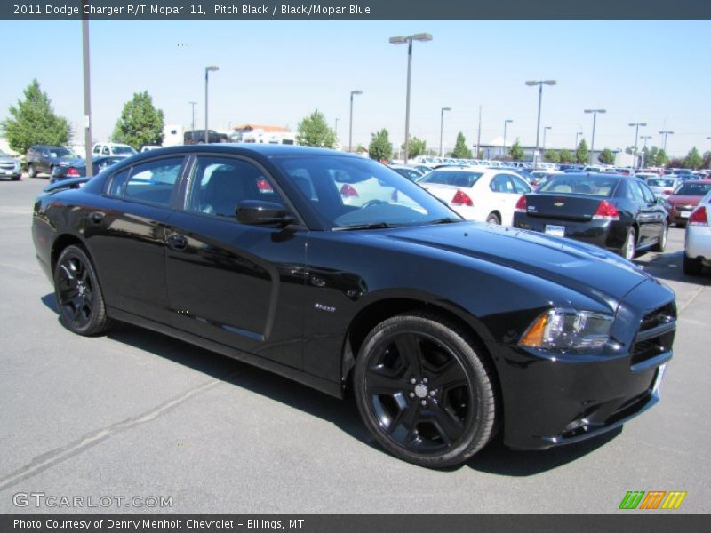 Pitch Black / Black/Mopar Blue 2011 Dodge Charger R/T Mopar '11