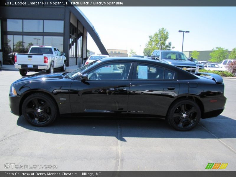 Pitch Black / Black/Mopar Blue 2011 Dodge Charger R/T Mopar '11