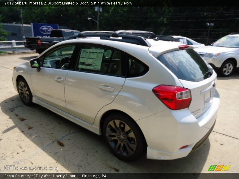 Satin White Pearl / Ivory 2012 Subaru Impreza 2.0i Sport Limited 5 Door