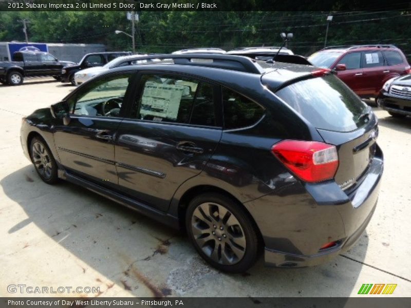 Dark Gray Metallic / Black 2012 Subaru Impreza 2.0i Limited 5 Door