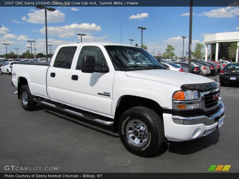 Summit White / Pewter 2007 GMC Sierra 3500HD Classic SLE Crew Cab 4x4