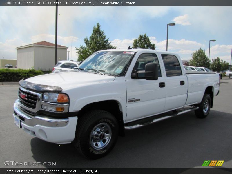 Summit White / Pewter 2007 GMC Sierra 3500HD Classic SLE Crew Cab 4x4