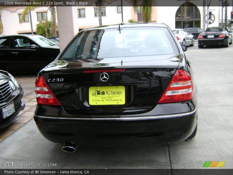 Black / Black 2006 Mercedes-Benz C 230 Sport