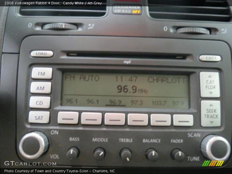 Candy White / Art Grey 2008 Volkswagen Rabbit 4 Door