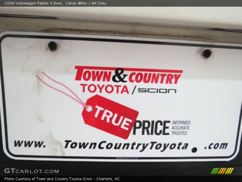 Candy White / Art Grey 2008 Volkswagen Rabbit 4 Door