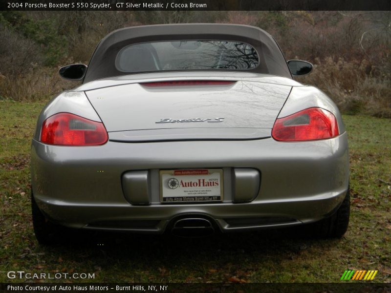 GT Silver Metallic / Cocoa Brown 2004 Porsche Boxster S 550 Spyder