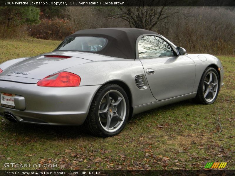 GT Silver Metallic / Cocoa Brown 2004 Porsche Boxster S 550 Spyder