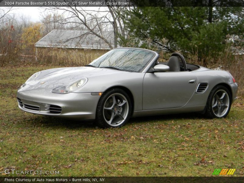 GT Silver Metallic / Cocoa Brown 2004 Porsche Boxster S 550 Spyder