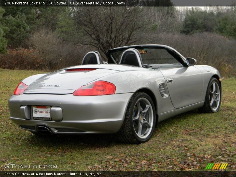 GT Silver Metallic / Cocoa Brown 2004 Porsche Boxster S 550 Spyder