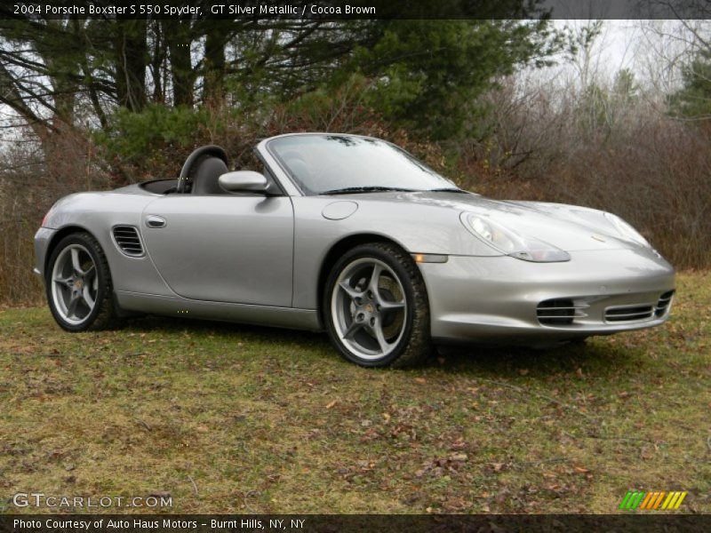 GT Silver Metallic / Cocoa Brown 2004 Porsche Boxster S 550 Spyder