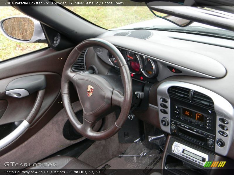 GT Silver Metallic / Cocoa Brown 2004 Porsche Boxster S 550 Spyder