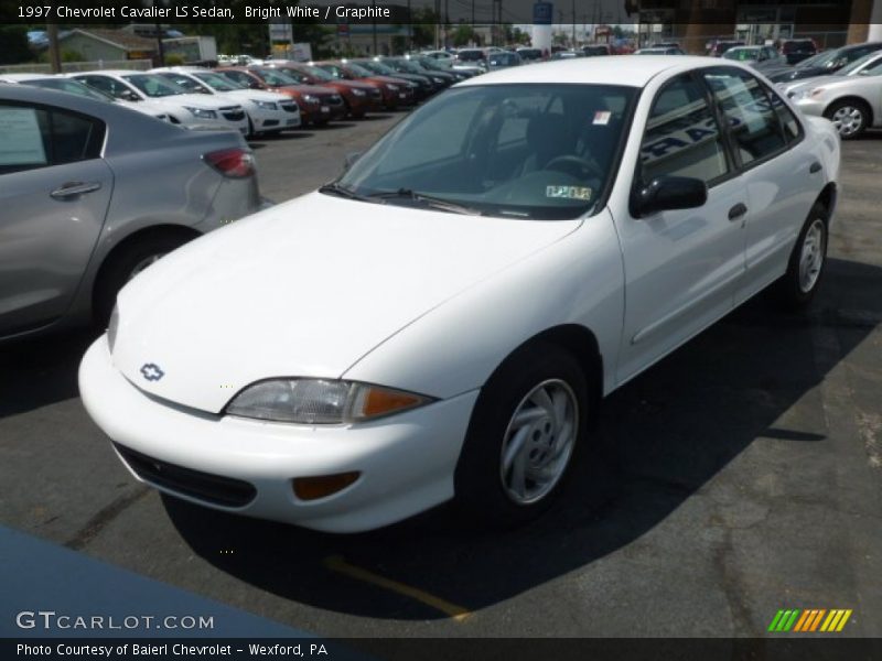 Bright White / Graphite 1997 Chevrolet Cavalier LS Sedan