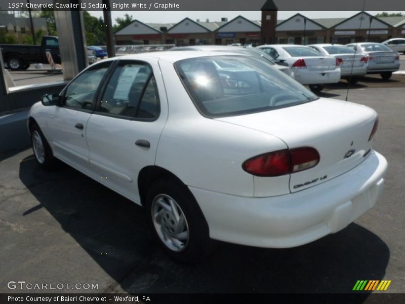 Bright White / Graphite 1997 Chevrolet Cavalier LS Sedan