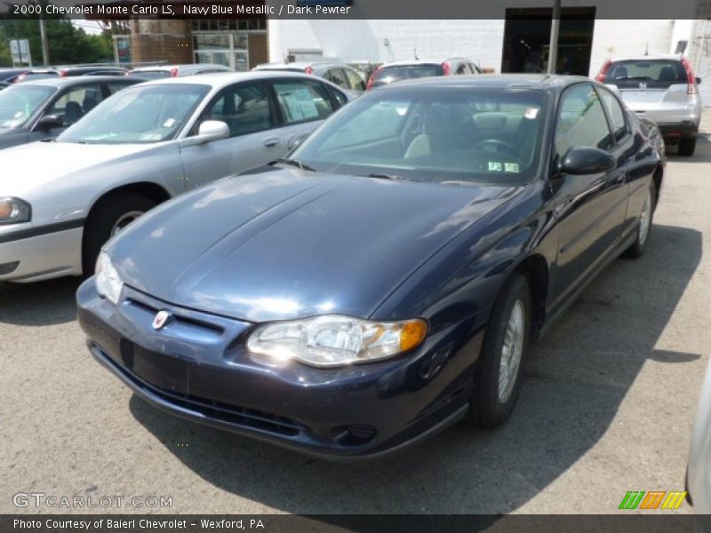 Navy Blue Metallic / Dark Pewter 2000 Chevrolet Monte Carlo LS
