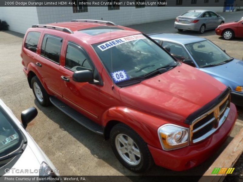 Inferno Red Crystal Pearl / Dark Khaki/Light Khaki 2006 Dodge Durango Limited HEMI 4x4