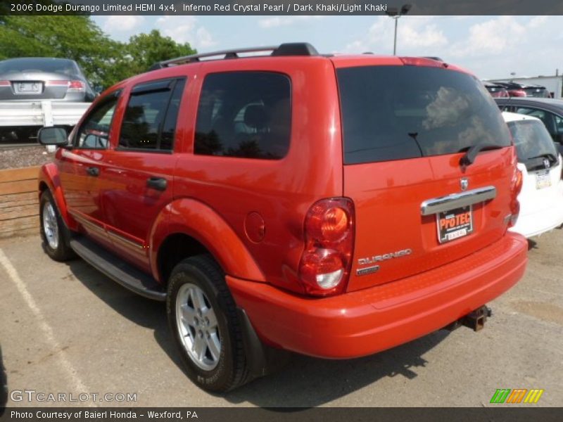 Inferno Red Crystal Pearl / Dark Khaki/Light Khaki 2006 Dodge Durango Limited HEMI 4x4