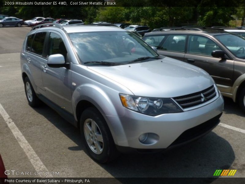 Cool Silver Metallic / Black 2009 Mitsubishi Outlander ES 4WD