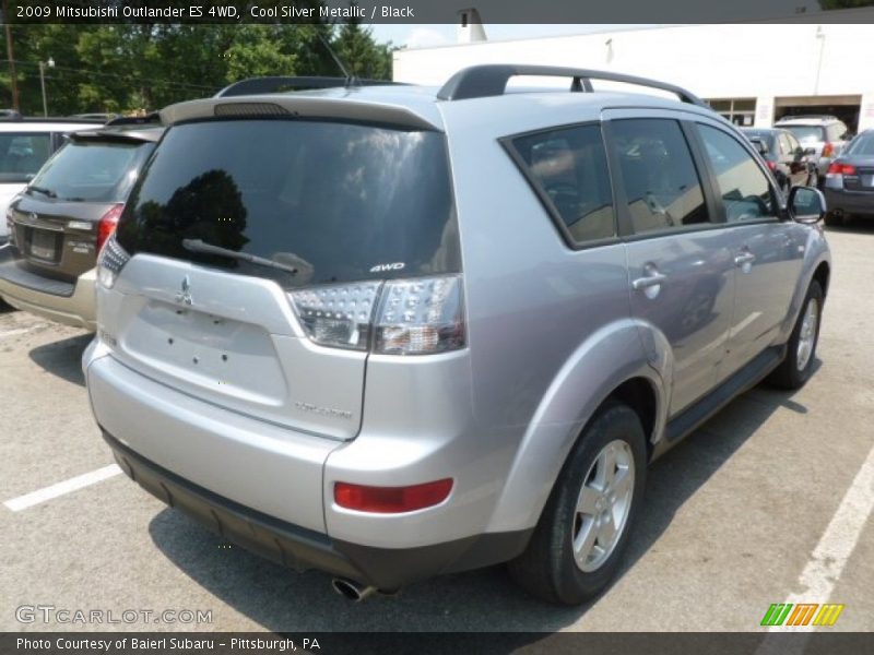 Cool Silver Metallic / Black 2009 Mitsubishi Outlander ES 4WD