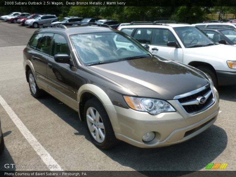 Deep Bronze Metallic / Warm Ivory 2008 Subaru Outback 2.5i Wagon