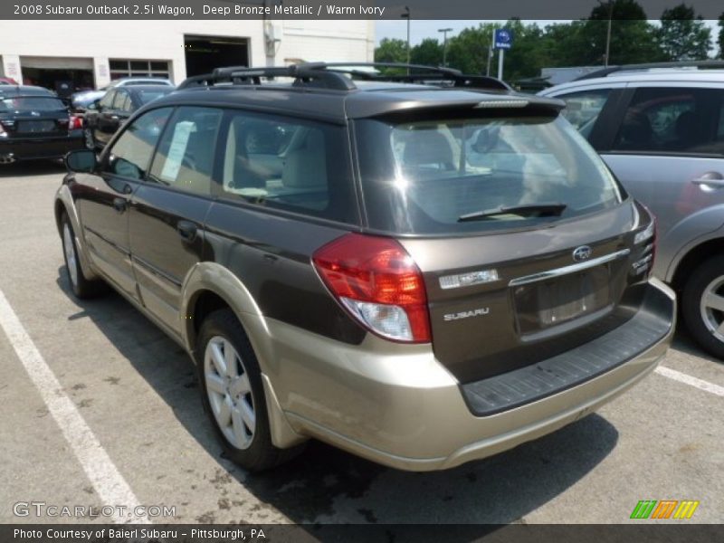 Deep Bronze Metallic / Warm Ivory 2008 Subaru Outback 2.5i Wagon