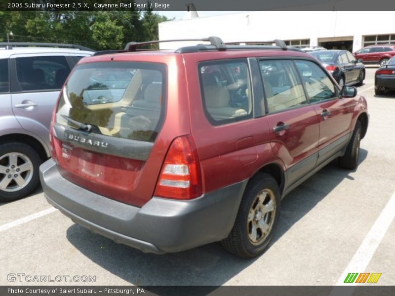 Cayenne Red Pearl / Beige 2005 Subaru Forester 2.5 X