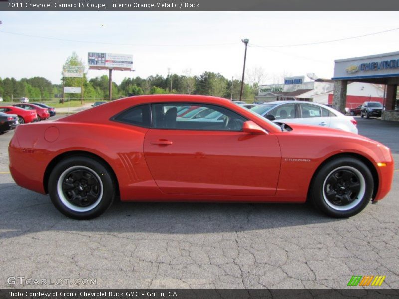 Inferno Orange Metallic / Black 2011 Chevrolet Camaro LS Coupe