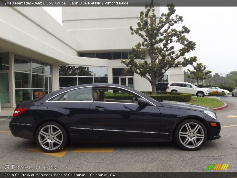 Capri Blue Metallic / Almond Beige 2010 Mercedes-Benz E 350 Coupe