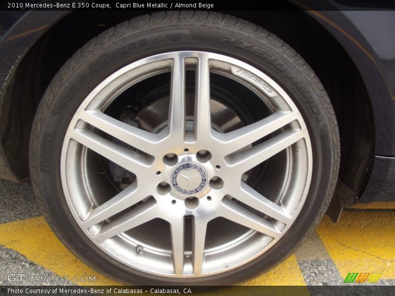 Capri Blue Metallic / Almond Beige 2010 Mercedes-Benz E 350 Coupe