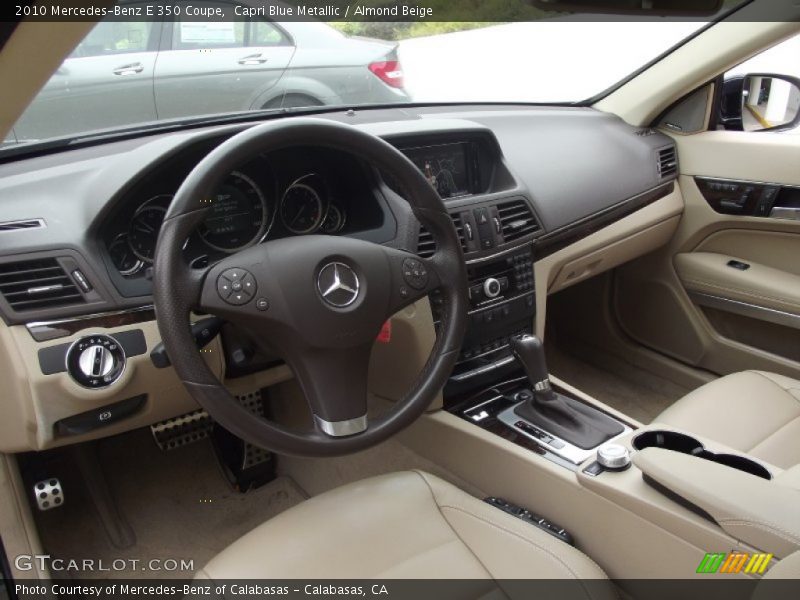 Capri Blue Metallic / Almond Beige 2010 Mercedes-Benz E 350 Coupe