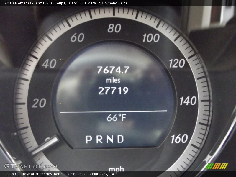 Capri Blue Metallic / Almond Beige 2010 Mercedes-Benz E 350 Coupe