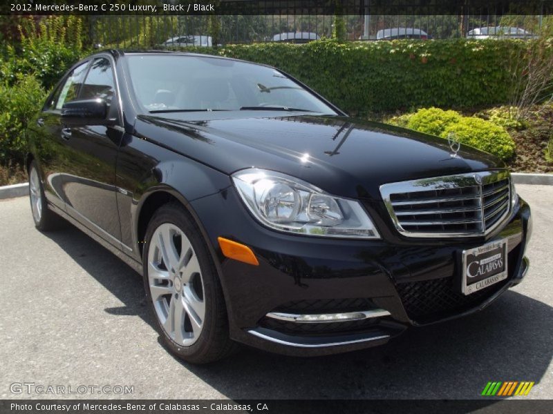 Black / Black 2012 Mercedes-Benz C 250 Luxury