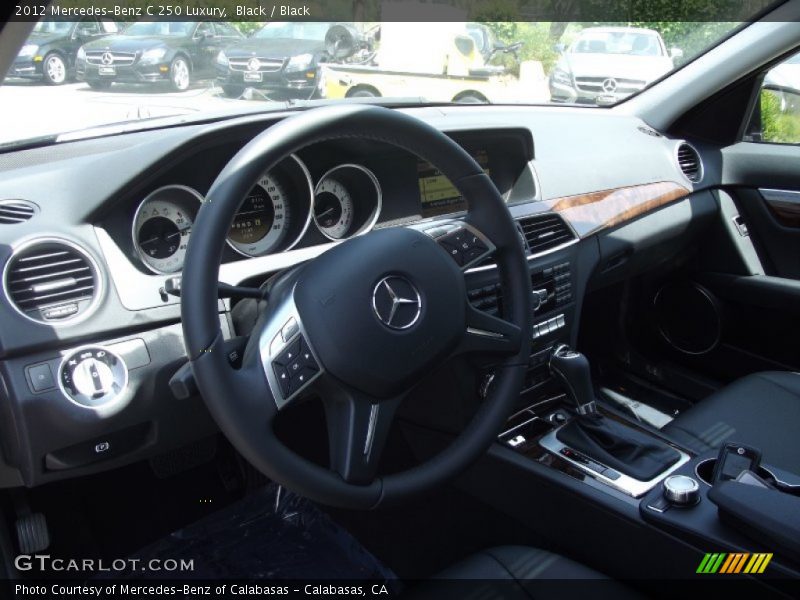 Black / Black 2012 Mercedes-Benz C 250 Luxury