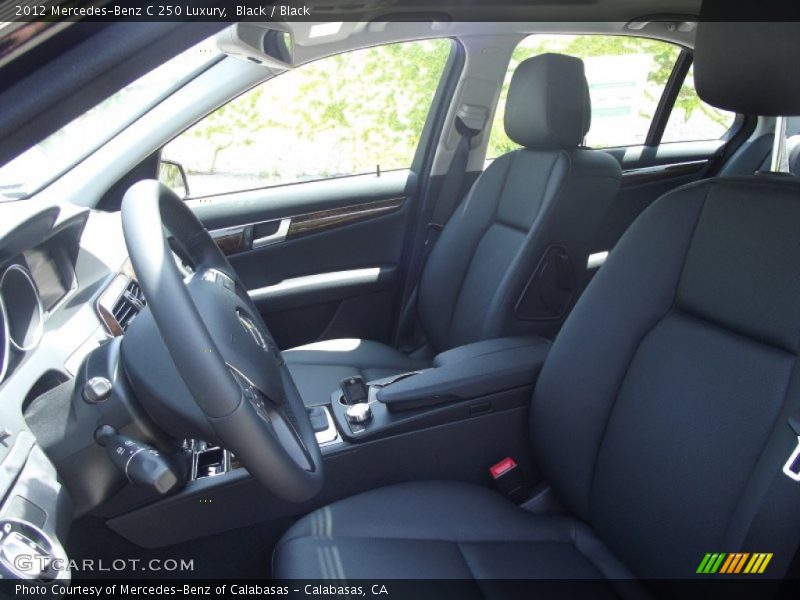Black / Black 2012 Mercedes-Benz C 250 Luxury