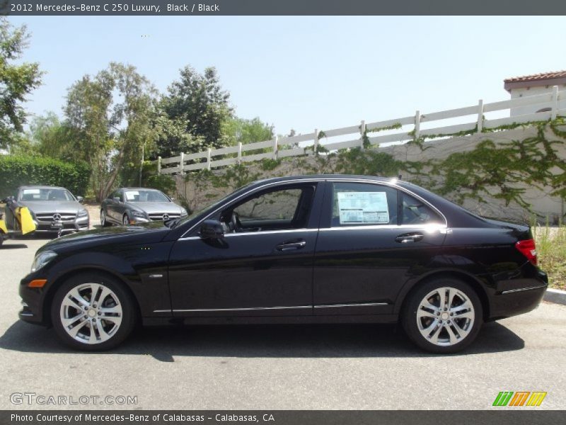 Black / Black 2012 Mercedes-Benz C 250 Luxury