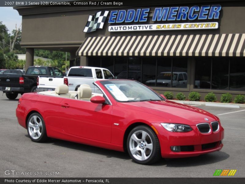 Crimson Red / Cream Beige 2007 BMW 3 Series 328i Convertible