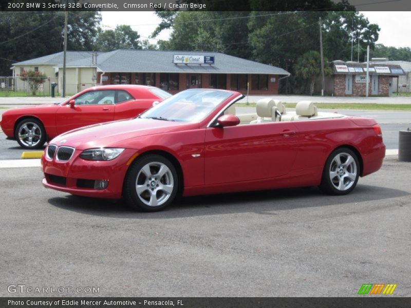 Crimson Red / Cream Beige 2007 BMW 3 Series 328i Convertible