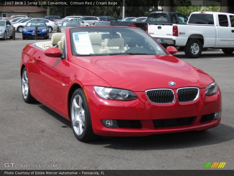 Crimson Red / Cream Beige 2007 BMW 3 Series 328i Convertible