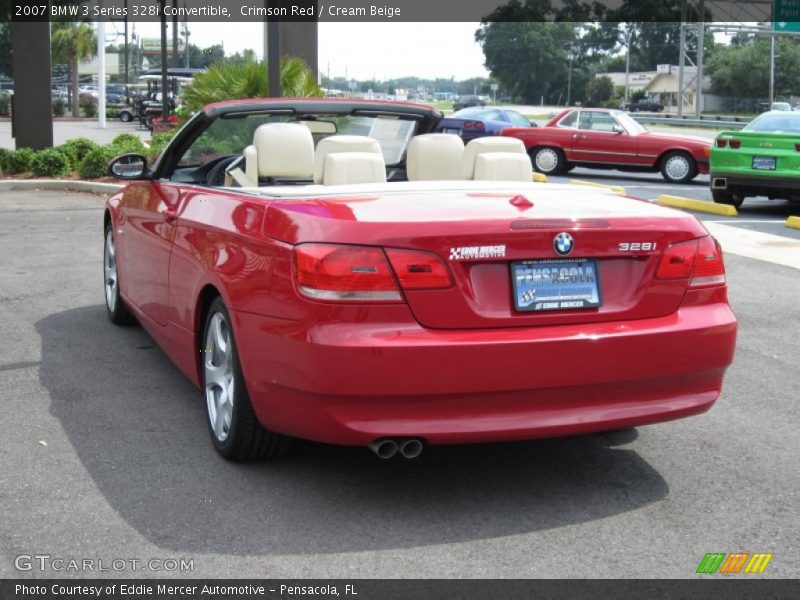 Crimson Red / Cream Beige 2007 BMW 3 Series 328i Convertible