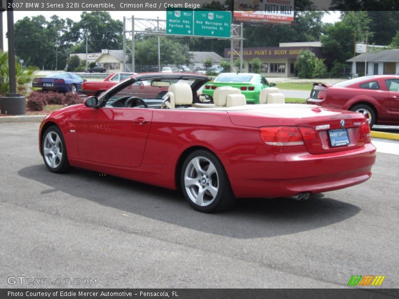 Crimson Red / Cream Beige 2007 BMW 3 Series 328i Convertible