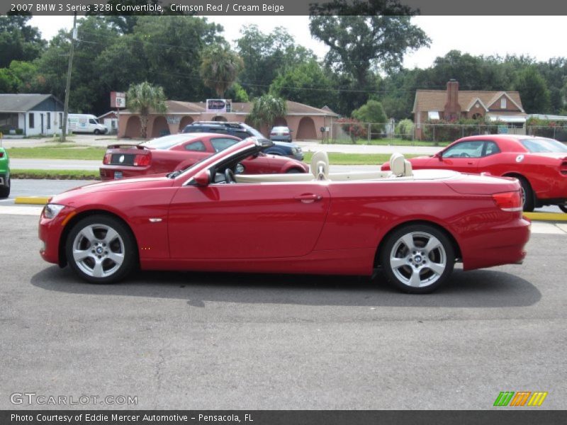 Crimson Red / Cream Beige 2007 BMW 3 Series 328i Convertible